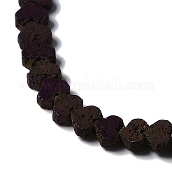 Hebras de cuentas de roca de lava natural galvanizada&nbsp;G-Q1009-G01-02A
