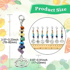 7 pendentif décoratif en pierre précieuse naturelle et synthétique&nbsp;HJEW-CJ00057
