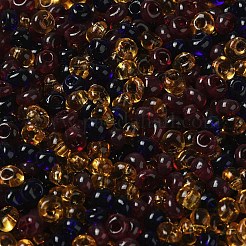 Perles de rocaille en verre de couleurs transparentes&nbsp;SEED-P006-02A-10