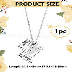 1 chaîne en laiton avec pendentifs en alliage de lettres&nbsp;NJEW-LP0001-41V-P