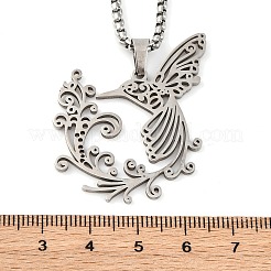 201 collane con ciondolo in acciaio inossidabile&nbsp;NJEW-C066-15P
