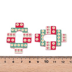 Anhänger aus Acryl mit Blumenmotiv&nbsp;OACR-T028-14A