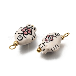 Pendentifs en porcelaine fait à la main&nbsp;PR-CBA0027-06G-02