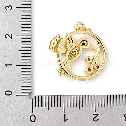 Pendentifs avec zircon cubiques à micro-pavés en laiton&nbsp;KK-S337-01G