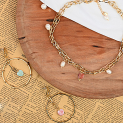 30 Stück 5 Arten natürliche und synthetische Edelstein-Anhänger&nbsp;FIND-DC0002-31