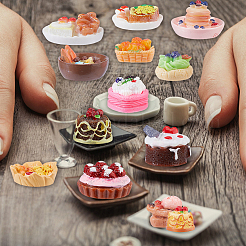 13 stücke 13 arten harz mini nachahmung freude zu essen mehr dekoration&nbsp;DIY-FH0009-74