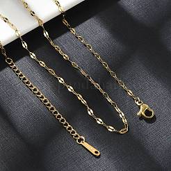 Collana a catena con placcatura ionica (ip) 304 in acciaio inossidabile per uomo e donna&nbsp;NJEW-E076-02G