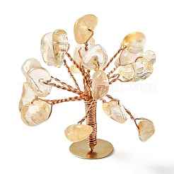 Décorations d'affichage de chips de citrine naturelle&nbsp;G-Z016-13B