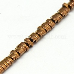 Electroplate non magnetici ematite sintetico fili di perline&nbsp;G-I094-02