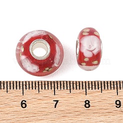 Perline europee in vetro lavorato a lume e con anima in ottone&nbsp;LAMP-P019-01P-31