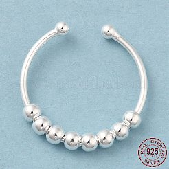 925 offener Manschettenring aus Sterlingsilber&nbsp;LS-RJEW-P091-01B-S