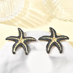 Pendientes de estrella de mar de acero inoxidable 304 esmaltados&nbsp;SA-CBA46AF-23G