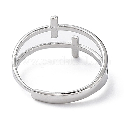 Anlaufgeschützte verstellbare Ringe aus hohlem Kreuz aus Edelstahl 304&nbsp;RJEW-D006-01P