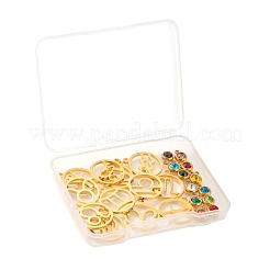 24 Stück 12 Farben 303 Edelstahl Strass Charms&nbsp;STAS-LS0001-30