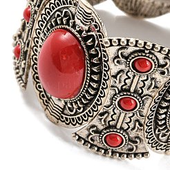 Ovale Stretch-Armbänder aus Legierung im Bohemian-Stil für Damen&nbsp;BJEW-H327-03AS