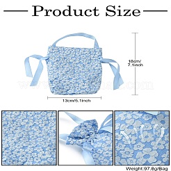 Stoff-Hochjacquard-Blumenzucker-Geschenkbeutel mit Kordelzug und Griff&nbsp;ST-CJ0004-01A