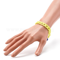 Bracelets gourmettes en acrylique opaque&nbsp;BJEW-JB06597