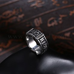 Anillo de dedo de acero inoxidable 11 para hombre&nbsp;RJEW-BB29839-11