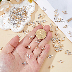 160 Stück 2 Farben Messing Kristall Strass Verbinder Charms&nbsp;KK-HS0015-66