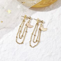 Boucles d'oreilles à tige en acier inoxydable 304 doré&nbsp;EJEW-JE05733-02