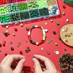 Weihnachtsthema DIY Acrylperlen Armbänder Herstellungssets&nbsp;DIY-YW0010-91