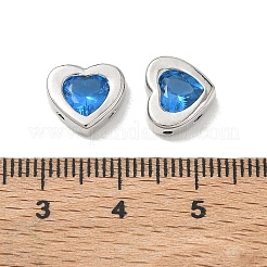 Valentinstag Messing-Pavé Kornblumenblaue Glasperlen&nbsp;KK-A300-06P