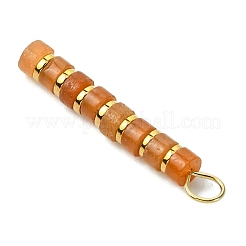 8 Stück 8 Stile natürlicher gemischter Edelstein & galvanisierte synthetische nicht magnetische Hämatit-Heishi-Perlenanhänger&nbsp;PALLOY-JF03292