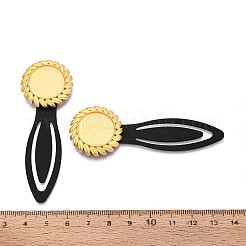Fassungen für Lesezeichen-Cabochons aus Legierung und Eisen&nbsp;PALLOY-N184-06G