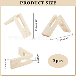 Dreieckiger Serviettenhalter aus Holz&nbsp;DJEW-WH0038-96