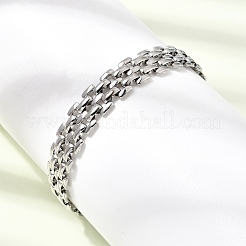 9.5 mm breite Pantherketten-Armbänder aus Edelstahl 304 für Damen und Herren&nbsp;SA-CBAB767-14P