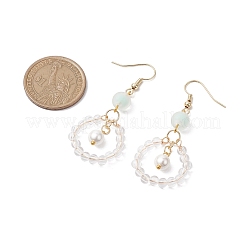 Orecchini pendenti in acciaio inossidabile 304 con borchie in acrilico&nbsp;EJEW-JE05962-03
