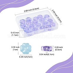 20pcs transparente sprühlackierte Glasperlen&nbsp;GLAA-FS0002-40B