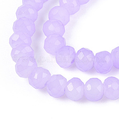Perles de verre imitation jade cuites au four&nbsp;X-DGLA-A034-J6MM-A50