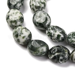 Fili di perle di diaspro spot verde naturale&nbsp;G-M420-D13-01