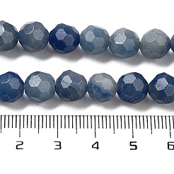 Fili di perline di avventurina blu naturale tinte e riscaldate&nbsp;G-C150-B05-01
