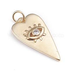 Pendentifs avec zircon cubiques à micro-pavés en laiton&nbsp;ZIRC-I042-01D