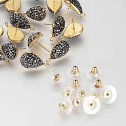 Fimo Strass Ohrstecker Zubehör&nbsp;X-EJEW-S197-01