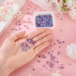 390 pièce de perles de rocaille en verre transparentes de 3 couleurs&nbsp;GLAA-TA0003-76C