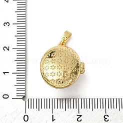 Pendentifs émaillés de médaillon en laiton&nbsp;KK-F912-04A-G