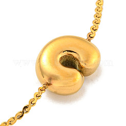 Pulseras de cadena serpentina de acero inoxidable 304&nbsp;BJEW-H608-01G-C