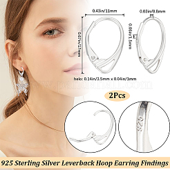 1 Paar 925 Brisur-Ohrringe aus Sterlingsilber&nbsp;STER-BBC0006-33
