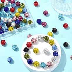 100pcs 10 Farben pflastern Discokugelperlen&nbsp;RB-YW0001-15