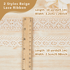 Ruban de dentelle en coton de 20 mètre&nbsp;OCOR-DC0001-14