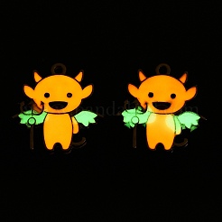 Halloween-Thema Rack-Beschichtung leuchtende Legierung Emaille Anhänger&nbsp;ENAM-N056-233G