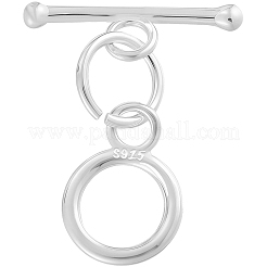 925 Sterling Silber Knebelverschlüsse&nbsp;STER-BBC0008-56