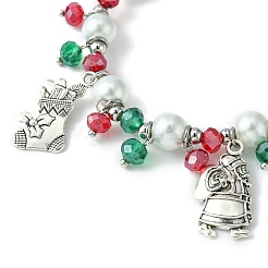 Buntes Stretch-Armband aus Glasperlen&nbsp;BJEW-JB09497