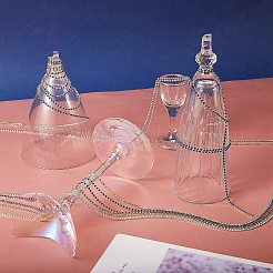 10 Yards 10 Stil Messing-Strass-Strassketten&nbsp;CHC-SZ0001-42