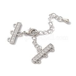 Prolunga catena in zirconi cubici micro pavè di ottone&nbsp;LS-KK-L216-004B-P