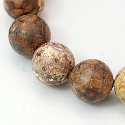 Natürliche rote Leopardenhaut Jaspisperlenstränge&nbsp;GSR4mmC066