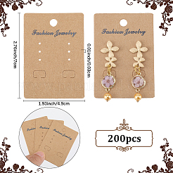 200 Stück Ohrring-Displaykarten aus Kraftpapier&nbsp;CDIS-SP0001-17